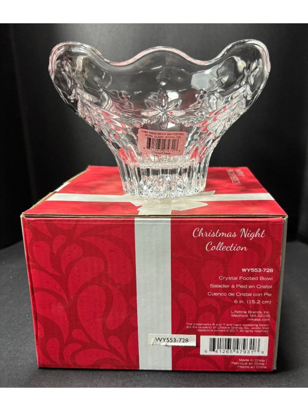 Christmas Night by Mikasa Crystal Footed Bowl